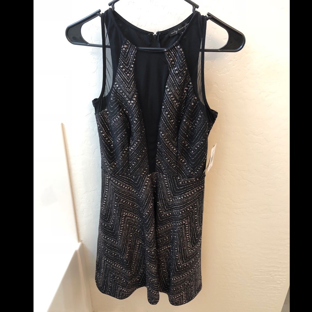 Black and gold sparkle dress